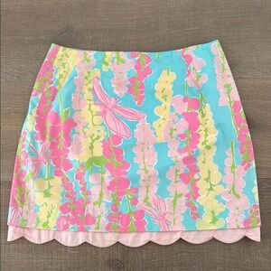 Lilly Pulitzer Floral Pastel Skirt Size 4